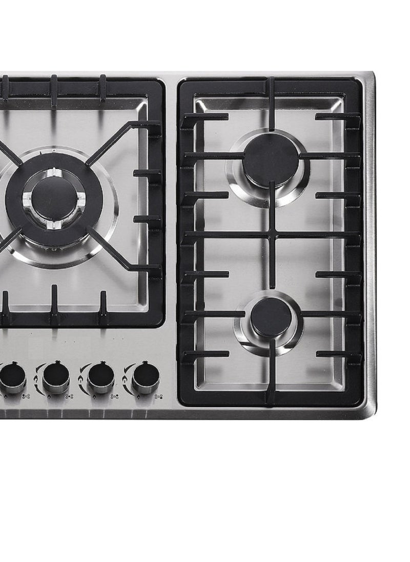 5 Burner Stainless Steel Gas Hob With FSD