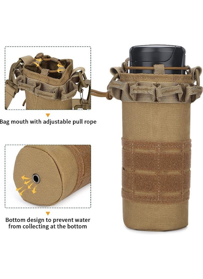 Portable Tactical Water Bottle Nylon Portable Water Container Pouch Bag Carrier for Camping Hiking Hunting Traveling