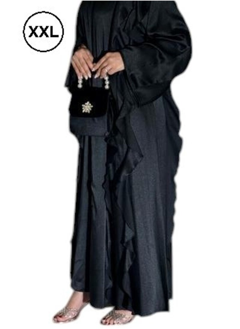 Abaya with Pleats and Ruffles