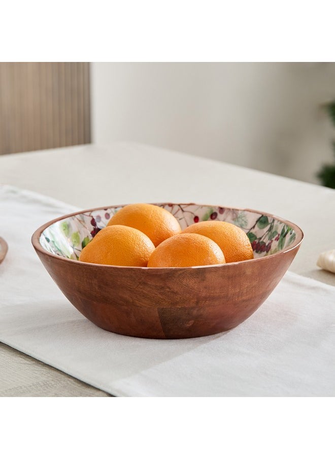 Berry Wooden Salad Serving Bowl 24 X 24 X 8 Cm