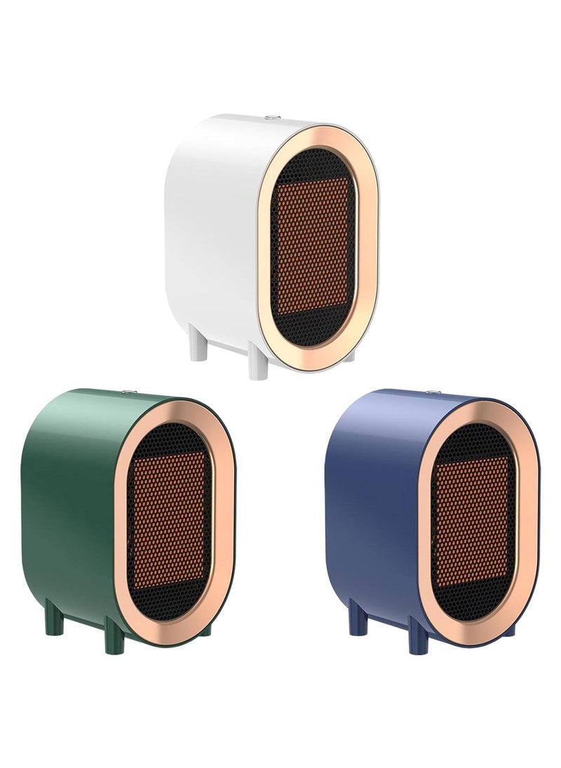 3 pcs Fast Heating Ceramic Electric Heater 2 Gear Adjustable Small Space Heater Portable Fan Heater for Indoor Home Use