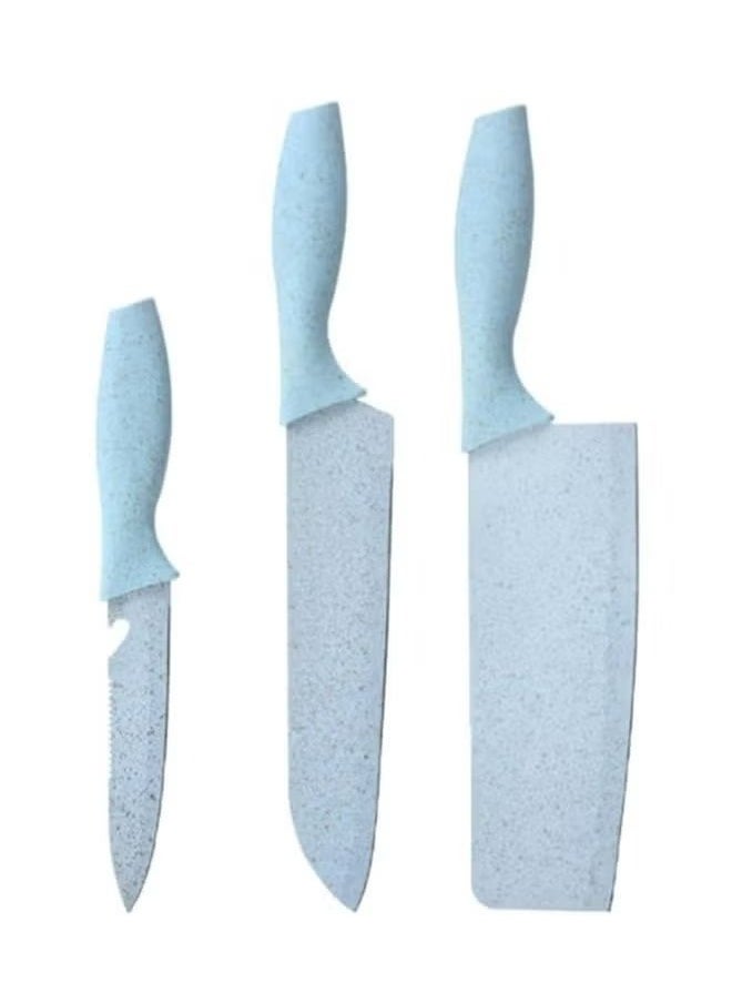 7-piece kitchen knife set blue