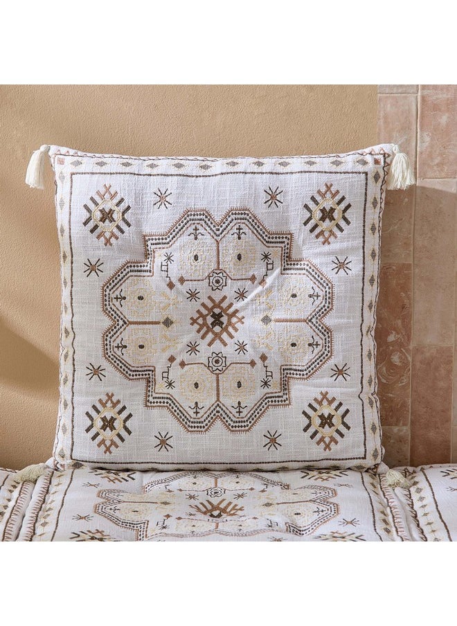 Mahrgan Zahra Embroidered Paisley Cushion 60 X 60 Cm