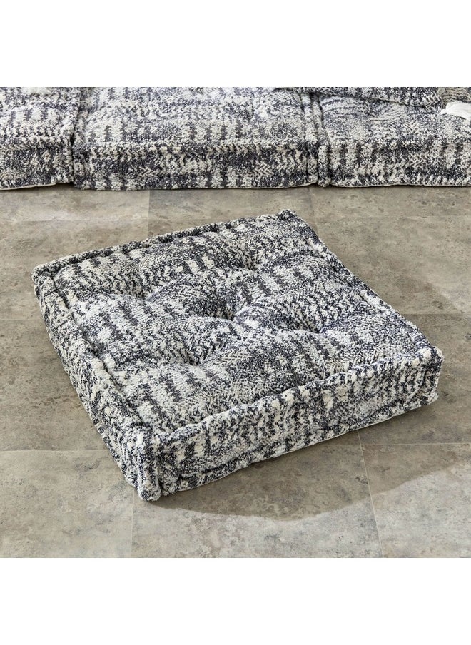 Mahrgan Rahma Embroidered Paisley Floor Cushion 60 X 60 X 12 Cm