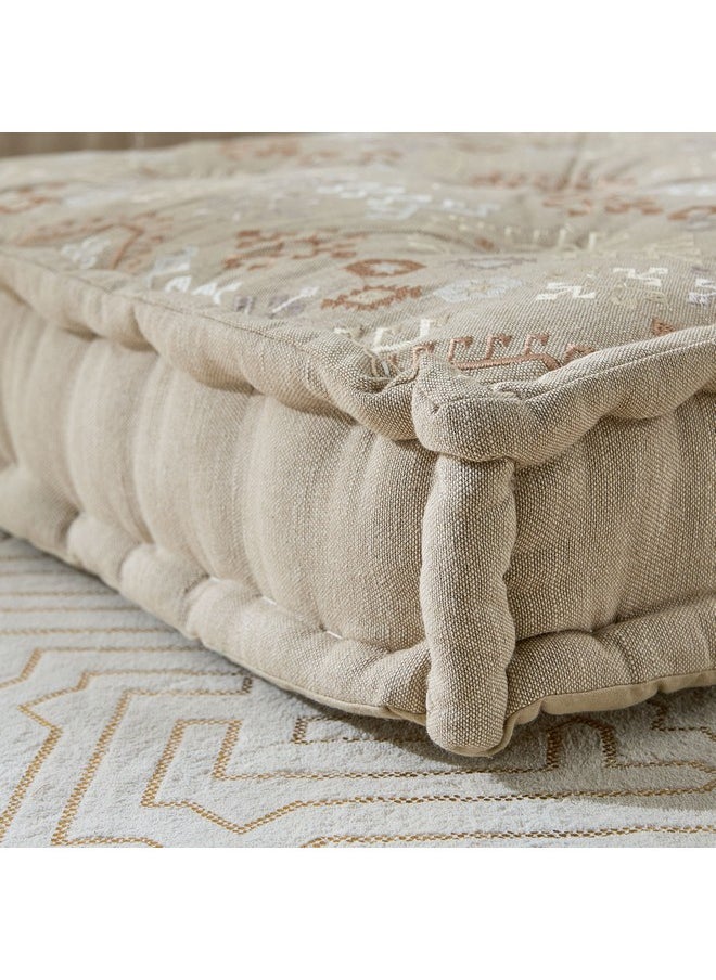 Mahrgan Fajr Paisley Embroidered Floor Cushion 60 X 60 X 12 Cm