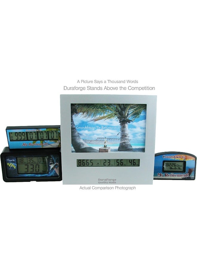 Days Until Retirement Countdown Clock with Large Display Digital Timer & a 4x6 Picture Frame