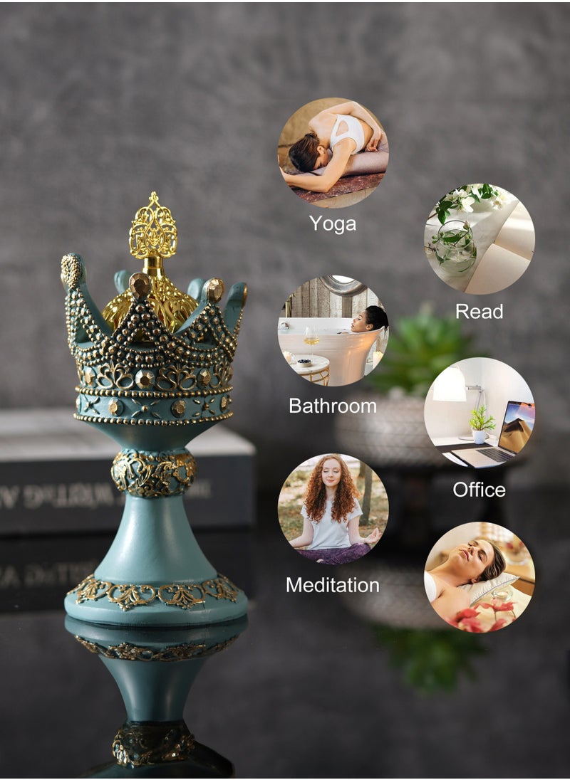 Aromatherapy Tower Incense Burner, Circular Printed Resin Aromatherapy Burner Ornament