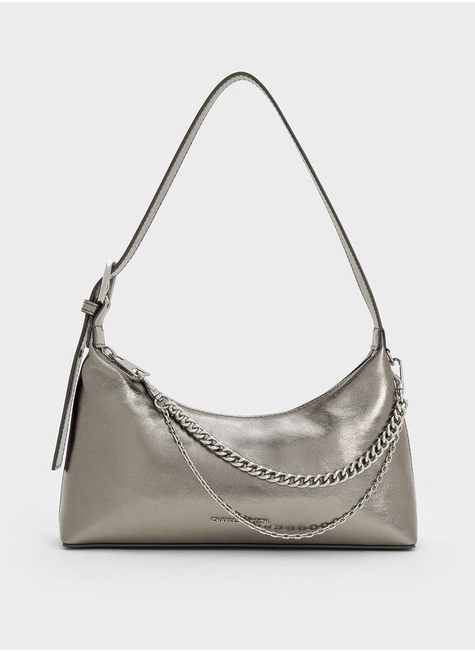 Atwood Chain Crinkle Hobo Bag