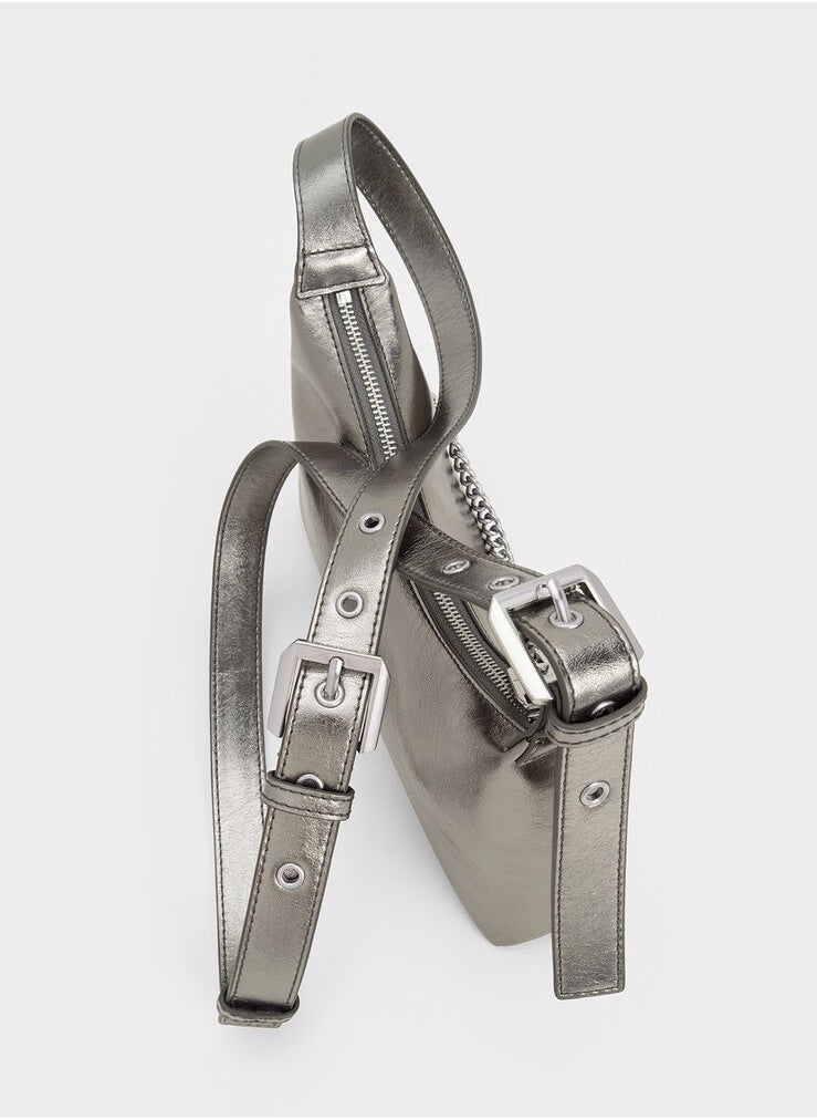 Atwood Chain Crinkle Hobo Bag