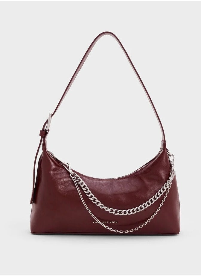 Atwood Chain Crinkle Hobo Bag