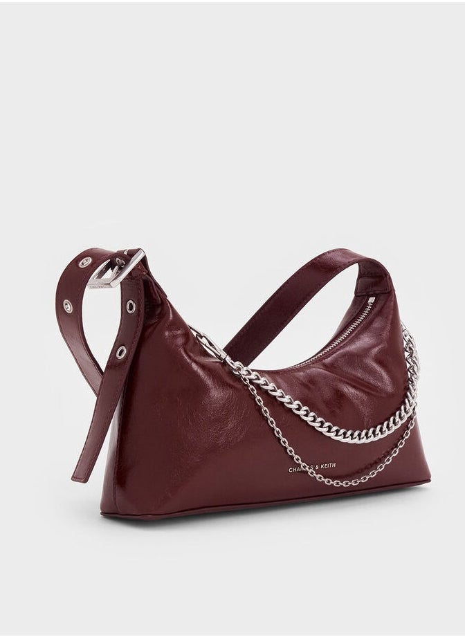 Atwood Chain Crinkle Hobo Bag