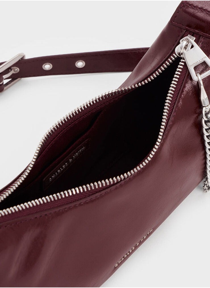 Atwood Chain Crinkle Hobo Bag