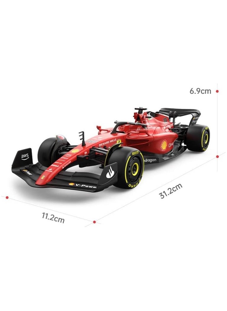 Ferrari F1-75 Model RC Car, 1/18 Scale 2022 Ferrari Formula 1 Remote Control Car F1 Racing Car, Raced by Charles Leclerc + Carlos Sainz