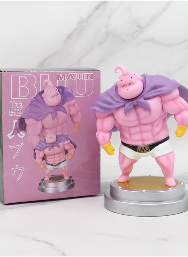 Dragon Ball Fat Majin Buu Action Figure Decorative Resin Sculpture Home Decor Statue, Art Figurine Home Ornament Decoration for Office, Living Room, Bedroom, Book Shelf, TV Cabinet, Desktop