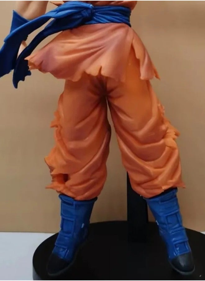 Dragon Ball Silver Hair Goku Action Figure Decorative Resin Sculpture Home Decor Statue, Art Figurine Home Ornament Decoration for Office, Living Room, Bedroom, Book Shelf, TV Cabinet, Desktop