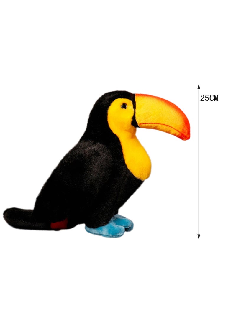 25 CM Simulation Parrot Plush Toy Soft Stuffed Cute Animal Doll For Girls And Boys All Ages Gift (Style 3)