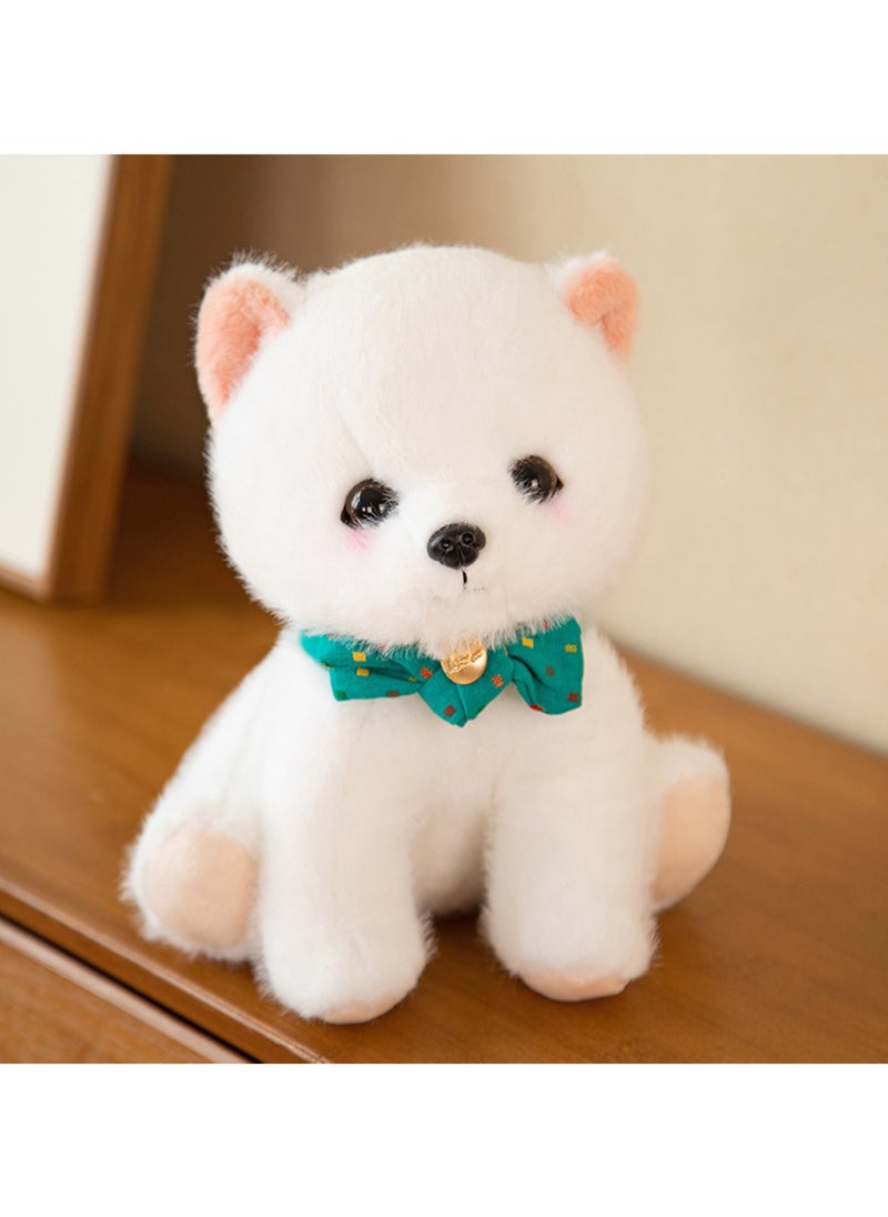 23 CM Simulation Pomeranian Plush Toy Soft Stuffed Cute Animal Doll For Girls And Boys All Ages Gift（Style 2）