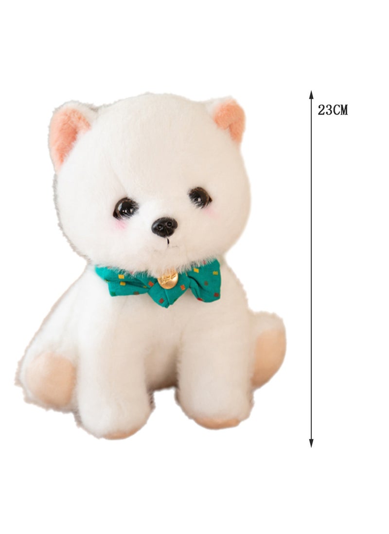 23 CM Simulation Pomeranian Plush Toy Soft Stuffed Cute Animal Doll For Girls And Boys All Ages Gift（Style 2）