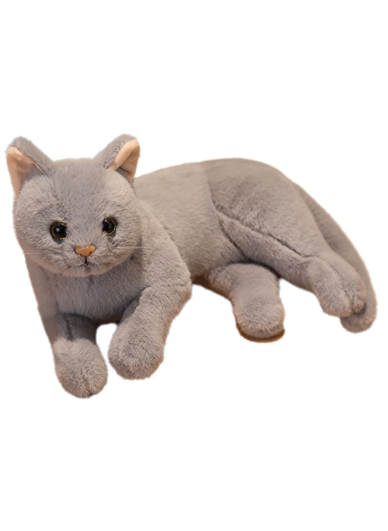 31 CM Simulation Cat Plush Toy Soft Stuffed Cute Animal Doll For Girls And Boys All Ages Gift（Style 2）