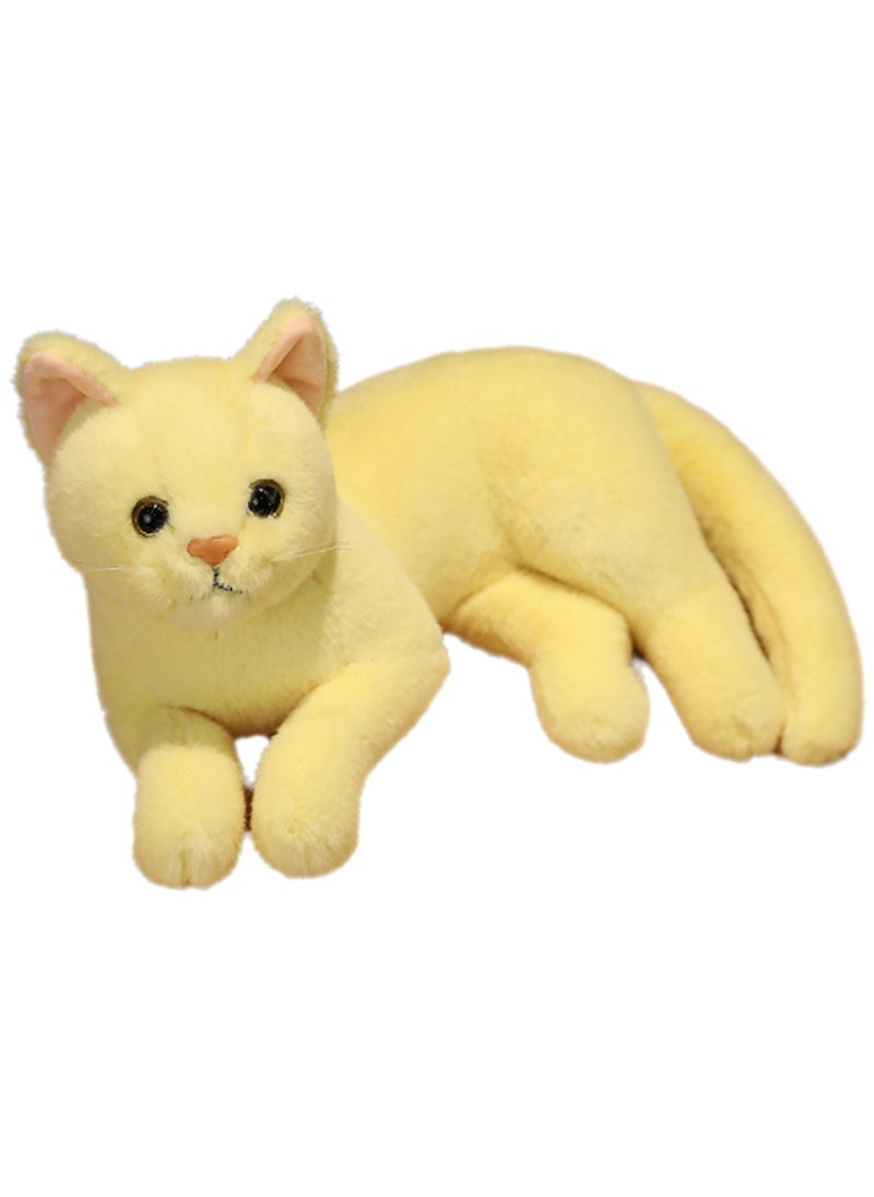 31 CM Simulation Cat Plush Toy Soft Stuffed Cute Animal Doll For Girls And Boys All Ages Gift（Style 1）