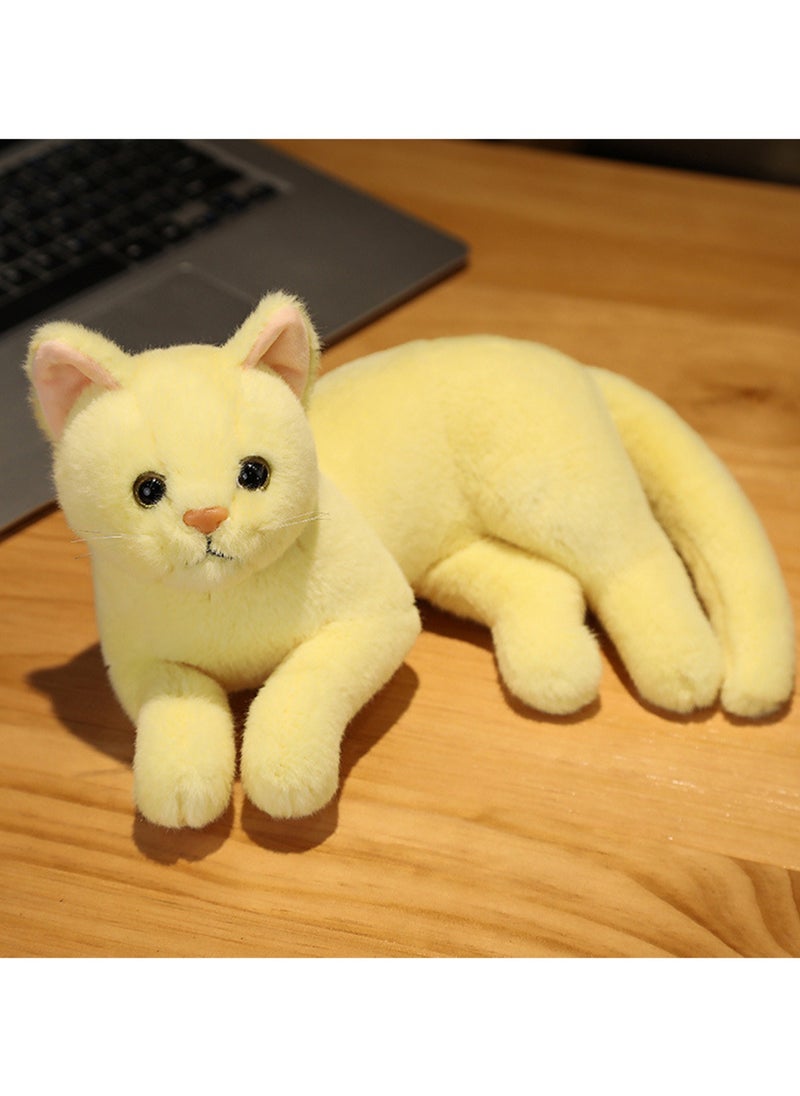 31 CM Simulation Cat Plush Toy Soft Stuffed Cute Animal Doll For Girls And Boys All Ages Gift（Style 1）