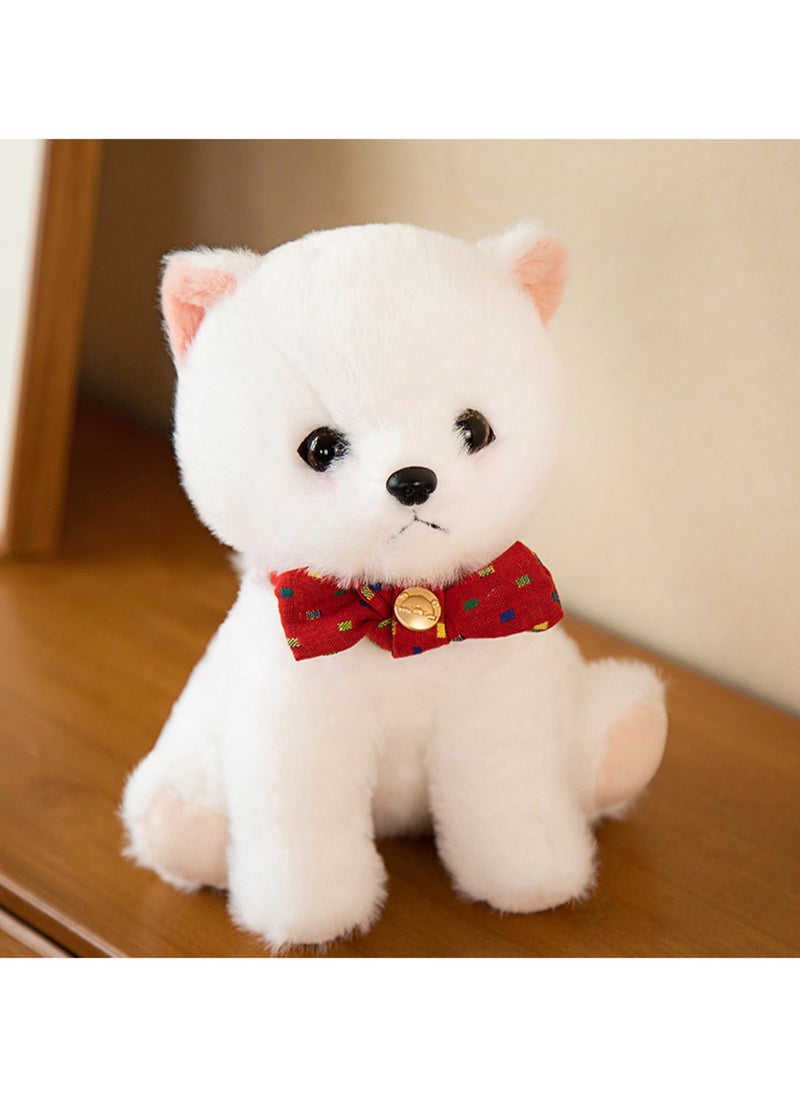 23 CM Simulation Pomeranian Plush Toy Soft Stuffed Cute Animal Doll For Girls And Boys All Ages Gift（Style 1）