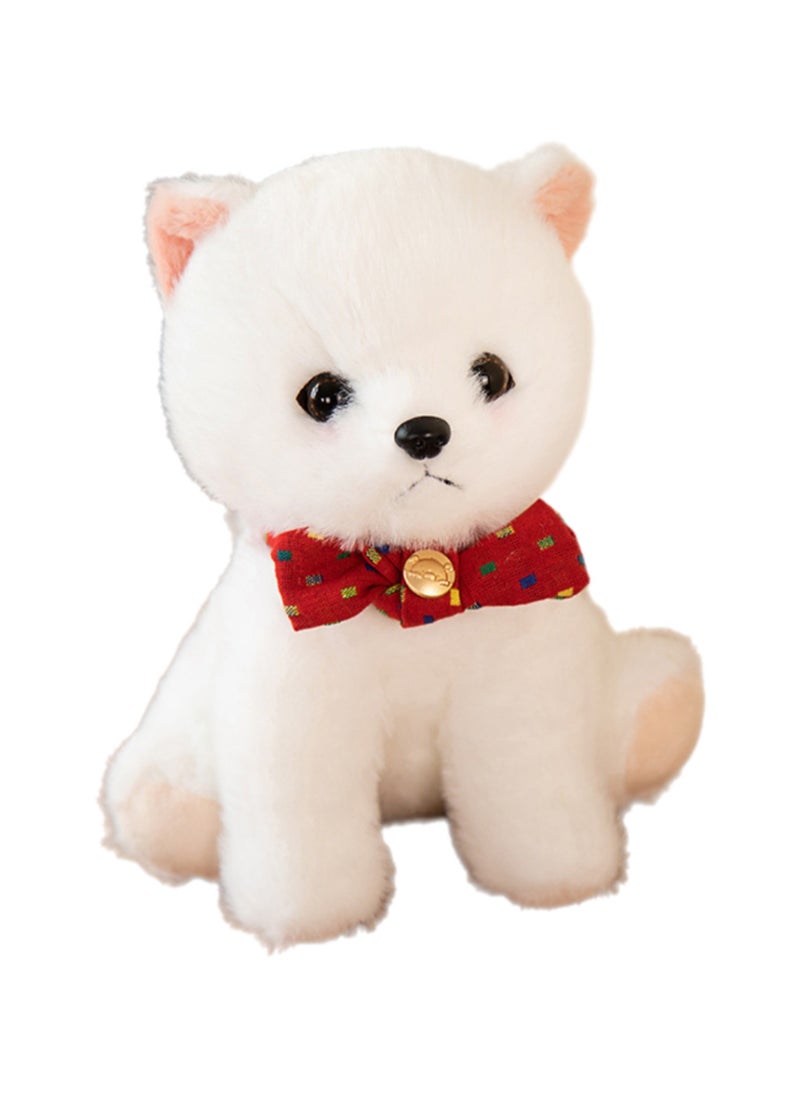 23 CM Simulation Pomeranian Plush Toy Soft Stuffed Cute Animal Doll For Girls And Boys All Ages Gift（Style 1）