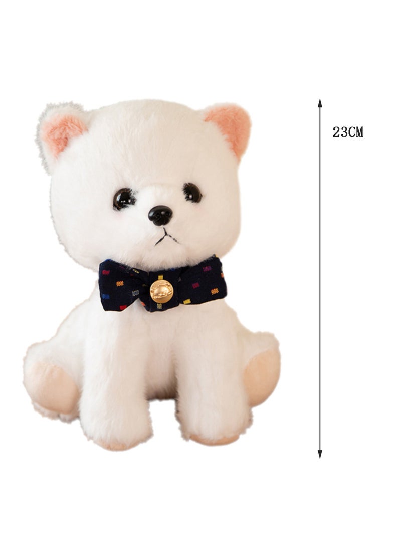 23 CM Simulation Pomeranian Plush Toy Soft Stuffed Cute Animal Doll For Girls And Boys All Ages Gift（Style 3）