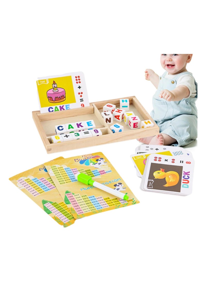 Matching Game, Spelling Games, Letter Number Matching Games, Preschool Educational, Matching Puzzle, Wooden Blocks Spelling Game, Montessori Puzzle Gift, Words Learning Educational