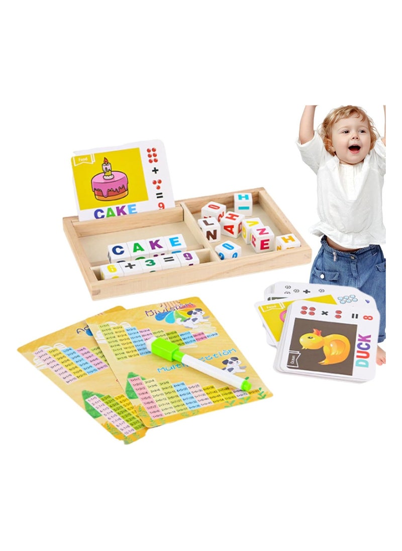 Matching Game, Spelling Games, Letter Number Matching Games, Preschool Educational, Matching Puzzle, Wooden Blocks Spelling Game, Montessori Puzzle Gift, Words Learning Educational