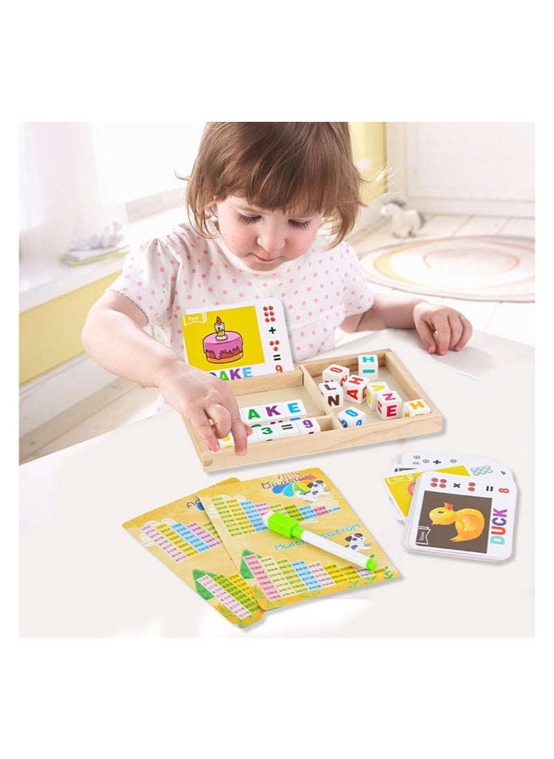 Matching Game, Spelling Games, Letter Number Matching Games, Preschool Educational, Matching Puzzle, Wooden Blocks Spelling Game, Montessori Puzzle Gift, Words Learning Educational