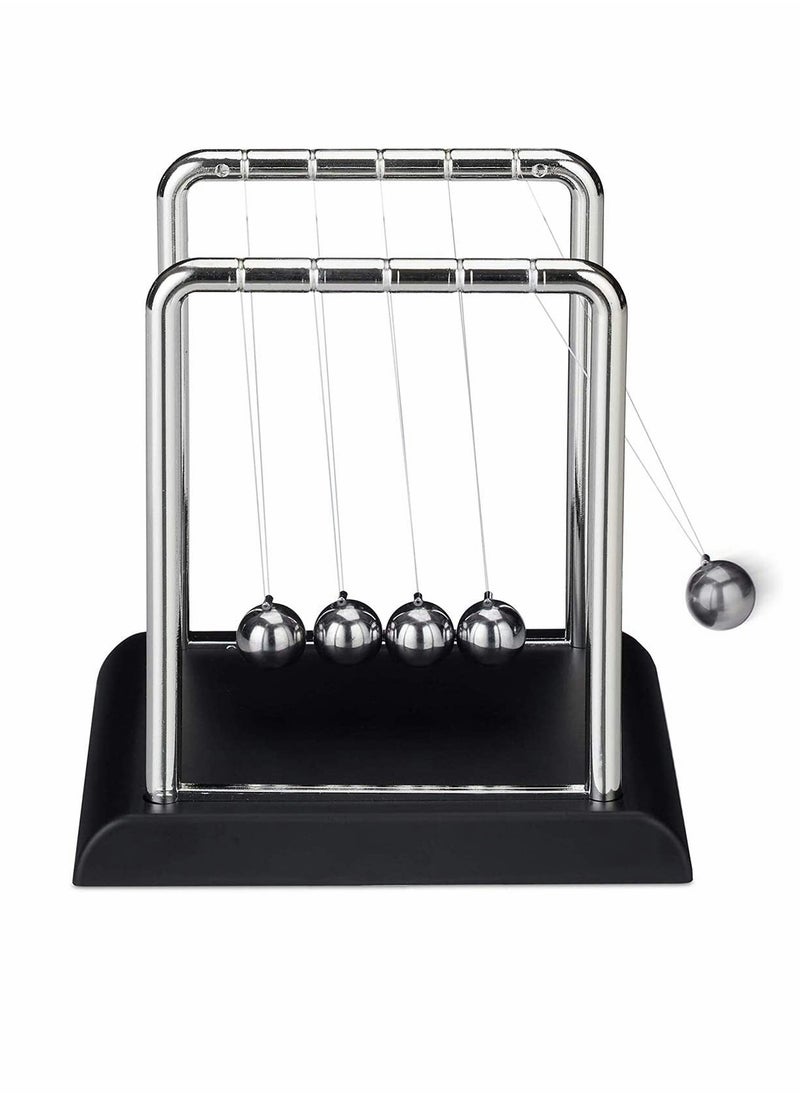 Classic Newton Cradle Balance Balls Wooden Base Newton's Cradle Balance Balls Adults Physics Science Steel Pendulum Ornaments Educational Toy Gift for Home Office Desk