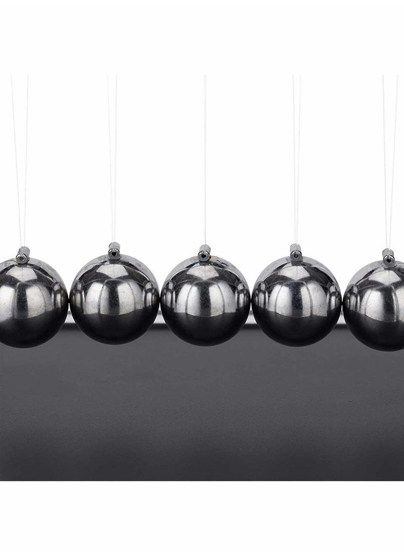 Classic Newton Cradle Balance Balls Wooden Base Newton's Cradle Balance Balls Adults Physics Science Steel Pendulum Ornaments Educational Toy Gift for Home Office Desk