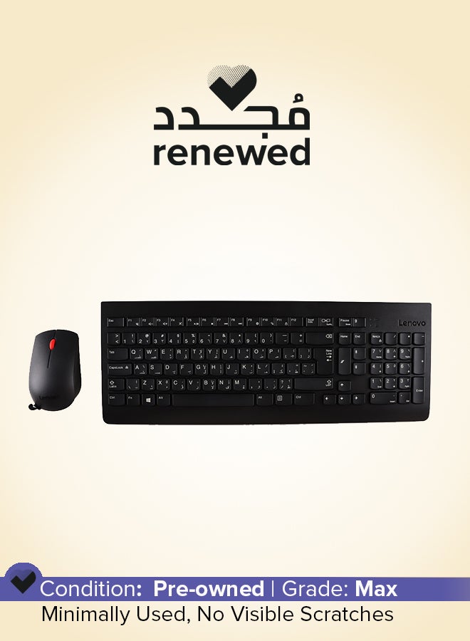 Renewed - Wireless Desktop Combo Set Black