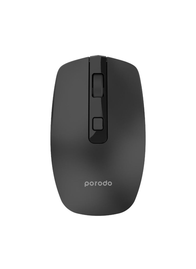 2.4G Wireless and Bluetooth Rechargeable Mouse DPI 1600-Black