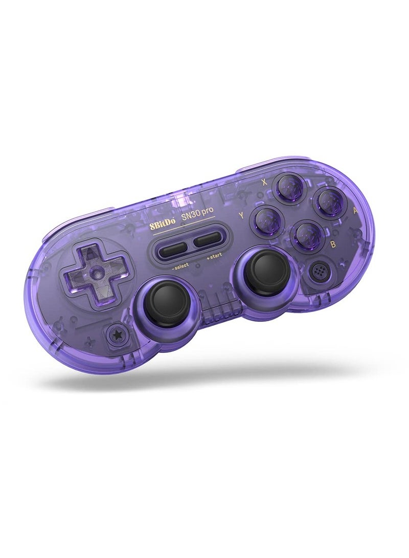 SN30 Pro Wireless Bluetooth Controller (Hall Effect Joystick Update) with Joysticks Rumble Vibration USB-C Cable Gamepad Compatible with Switch,Windows, Mac OS, Android, Steam (Crystal Purple)