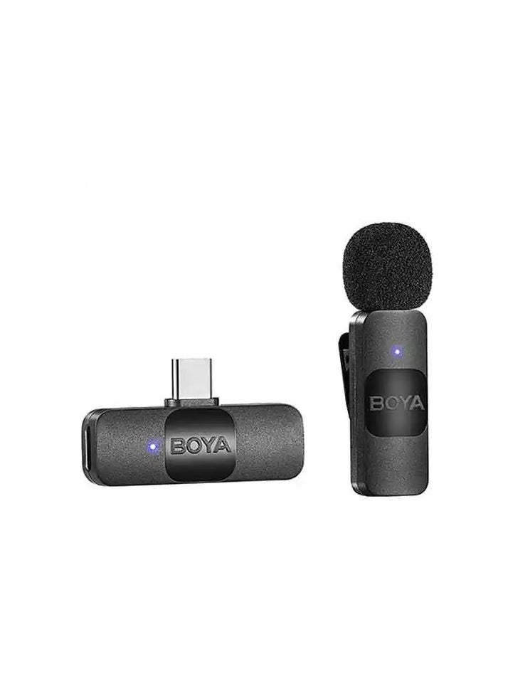 BOYA BY-V10 Ultracompact Wireless Microphone System with USB-C Connector for Mobile Devices (2.4 GHz)