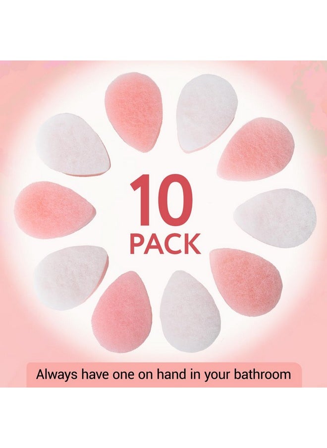 10 Pack Dual Sided Thick Facial Sponge For Daily Deep Cleansing, Gentle And Regular Exfoliating - Buff Facial Sponge Pads For Removing Dead Skin, Dirt, And Makeup - Made In Usa (Normal To Oily)