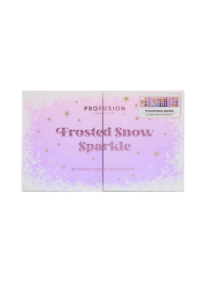 Frosted Snow Sparkle 52 Shade Face And Eye Palette, Multi Finish Shadows For Bold And Glamorous Evening Looks, Blendable And Buildable Blushes For Endless Stunning Looks