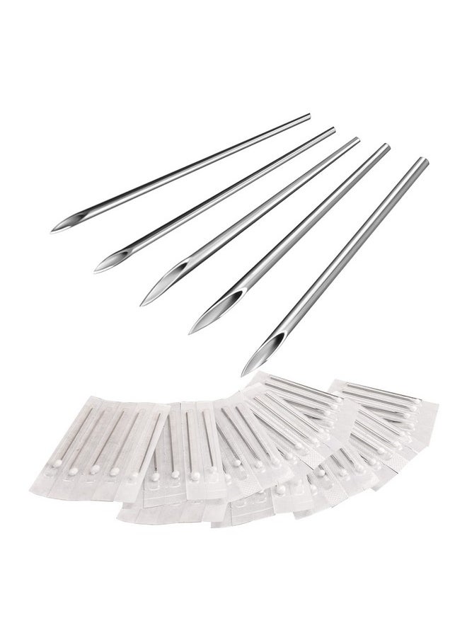 Iercing Needles, Atomus 50Pcs Mixed Ear Nose Piercing Needles 12G 14G 16G 18G 20G Stainless Steel Navel Nipple Lip Body Piercing Needles