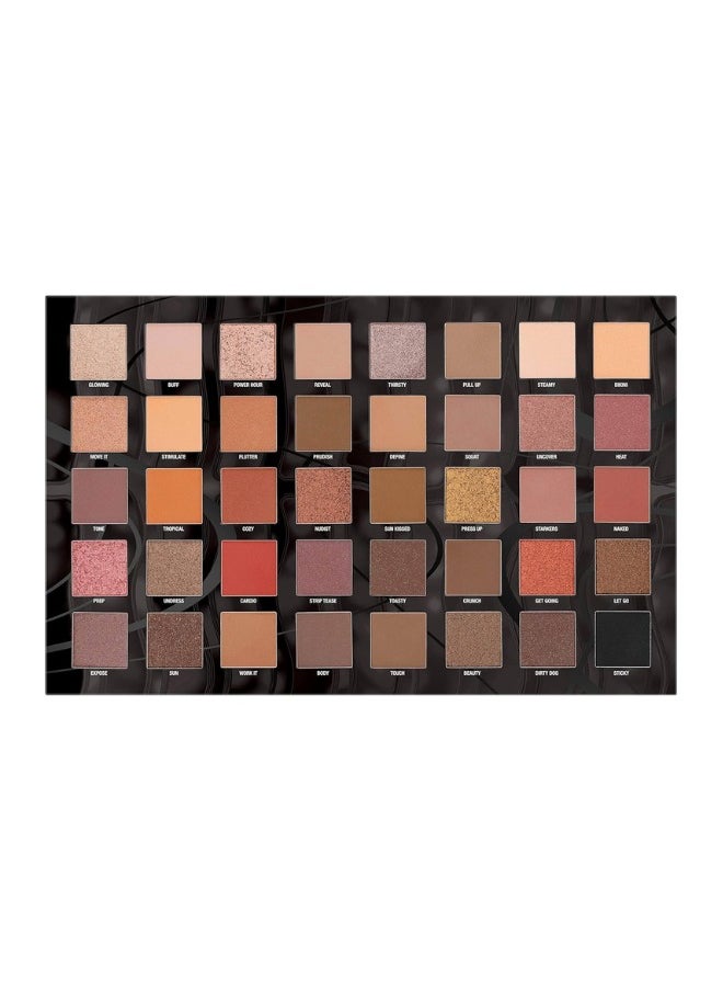 W7 Warm Up Pressed Pigment Palette - 40 High Impact Warm Tone Colours - Flawless Long-Lasting Glam Makeup