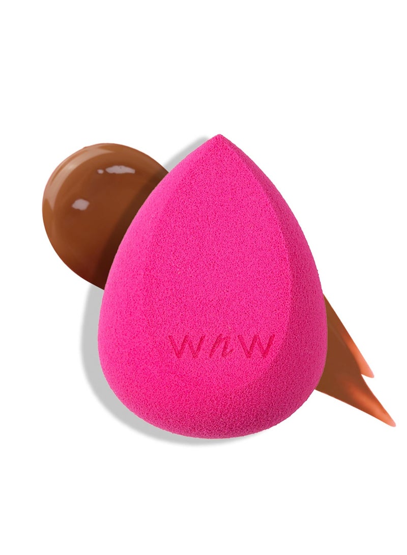 Makeup Sponge - Low Product Absorption for Streak-Free Application, Effortless Blending Beauty for a Smooth Professional Looking Finish, Cruelty-Free & Vegan- Pink