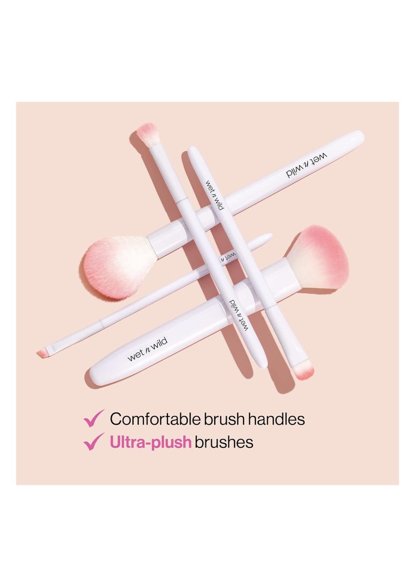 Eyebrow and Liner Brush, Dual-Ended Precision, Angled for Definition, Ergonomic Handle for Comfortable Precision Control, Cruelty-Free & Vegan White