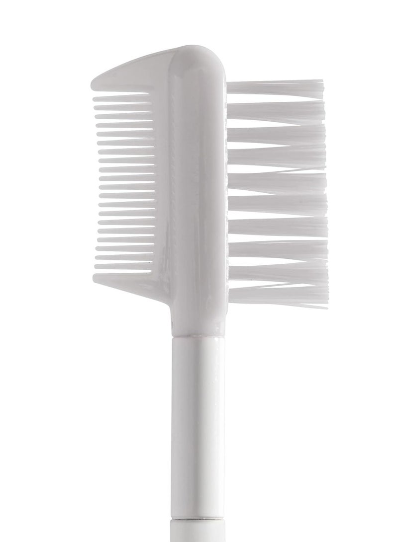 Eyebrow and Liner Brush, Dual-Ended Precision, Angled for Definition, Ergonomic Handle for Comfortable Precision Control, Cruelty-Free & Vegan White