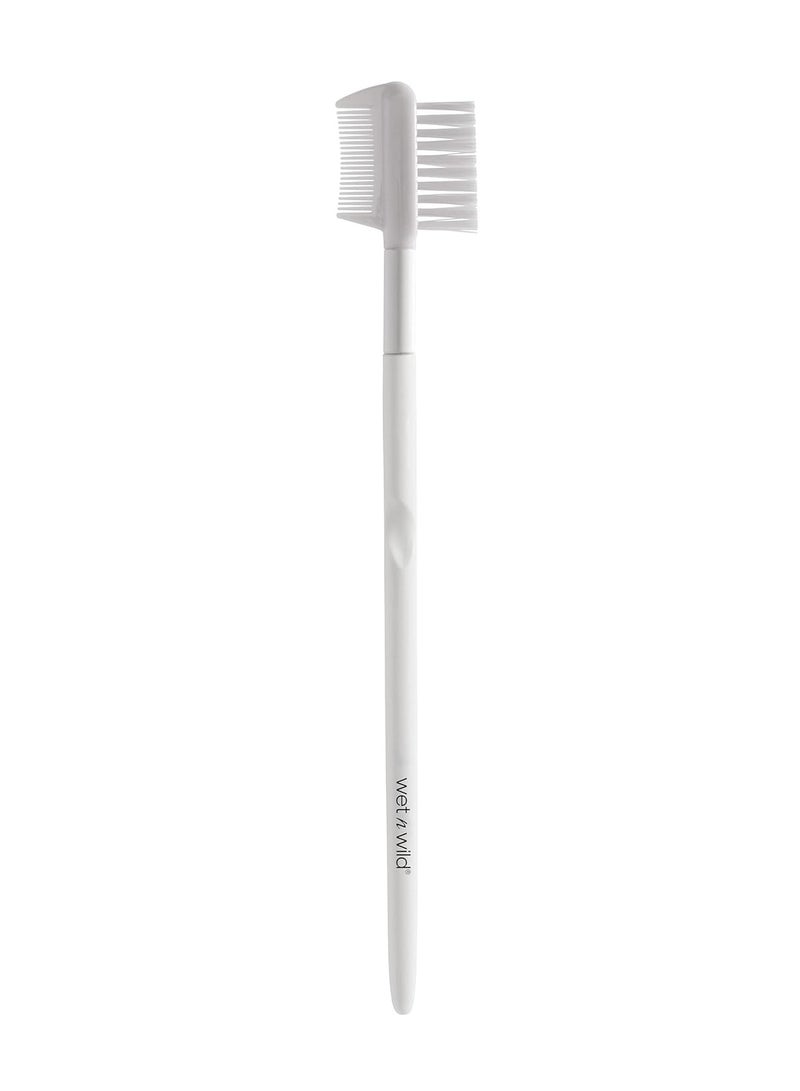 Eyebrow and Liner Brush, Dual-Ended Precision, Angled for Definition, Ergonomic Handle for Comfortable Precision Control, Cruelty-Free & Vegan White