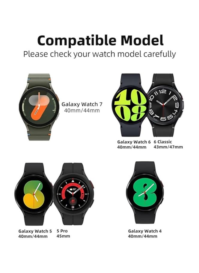 No Gap Watch Band for Samsung Galaxy Watch 7 40mm 44mm/Watch 6 Classic 43mm 47mm/Watch 5 Pro 45mm/Watch 4 Classic 42mm 46mm/Watch 6/5/4 40mm 44mm, 20mm Breathable Silicone Sport Bands