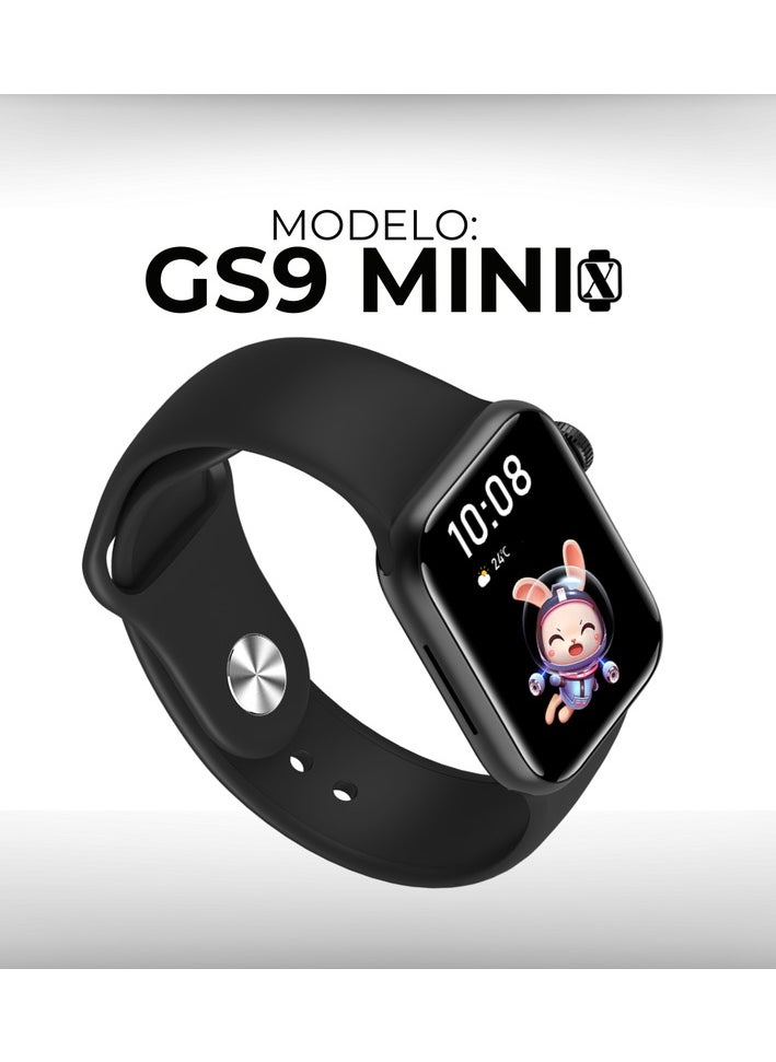 G-Tab GS9 Mini/1.75 Inches Amoled/Always Display On/Raise to Awake/Health Tracking/Multi Sport Mode/1 GB Storage Black