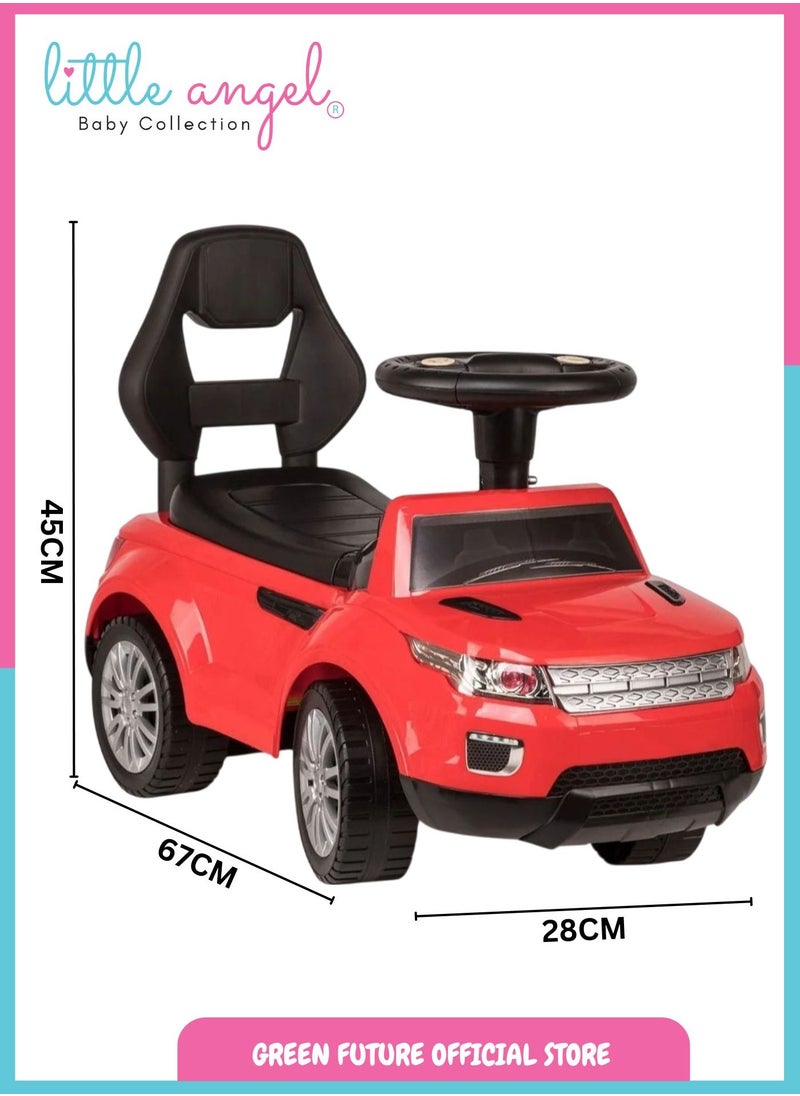 Kids Ride On Car with Steering Wheel Stylish and Durable Manual Push Vehicle for Toddlers Perfect for Indoor and Outdoor Play