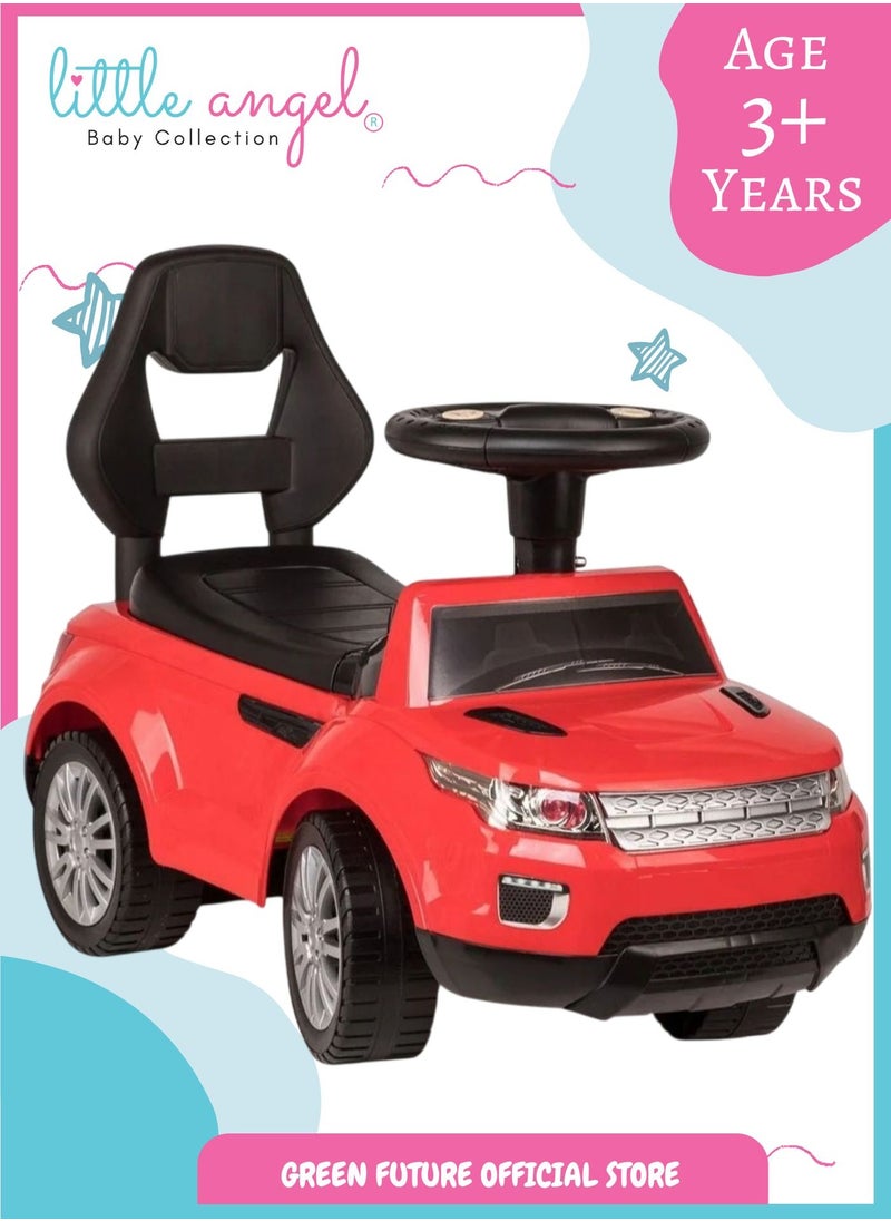 Kids Ride On Car with Steering Wheel Stylish and Durable Manual Push Vehicle for Toddlers Perfect for Indoor and Outdoor Play