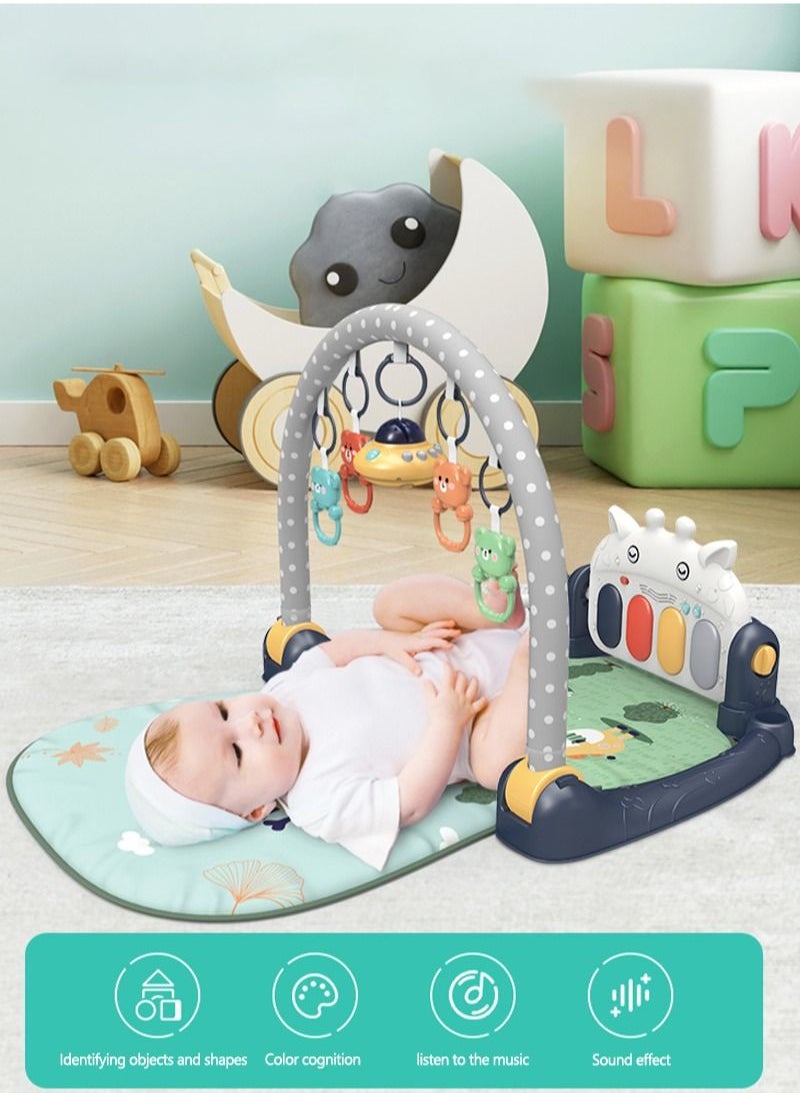 Baby Gyms Play Mats Non Toxic Musical Piano Play Indoor Mat Center With Melodies Rattle For Kids Musical Activity Center Kick  Play Piano Gym Tummy Time Padded Mat for Newborn Toddler